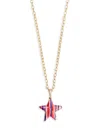 Kendra Scott Women's Jae 14k Goldplated & Rainbow Calisilica Star Necklace In Brass