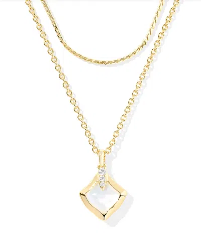 Kendra Scott Women's Joelle Multi Strand Necklace In Gold Ivory Mother Of Pearl