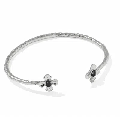 Kendra Scott Women's Leanne Bracelet In Silver Black Granite In Transparent