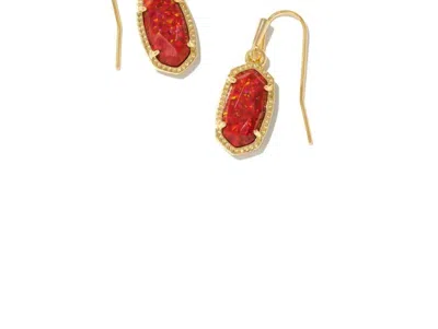 Kendra Scott Women's Lee Drop Earrings In Gold/red Kyocera Opal