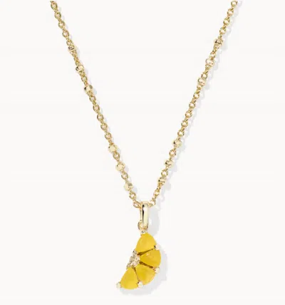 Kendra Scott Women's Lemon Short Pendant Necklace In Gold