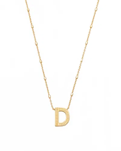 Kendra Scott Letter D Pendant Necklace Gold Metal