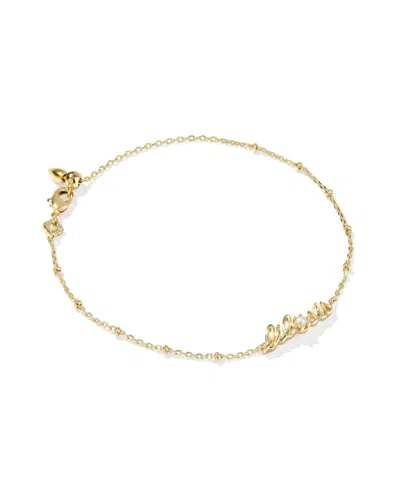 Kendra Scott Women's Lil Sis Delicate Chain Bracelet In Gold Freshwater Cultured Pearl In Multi
