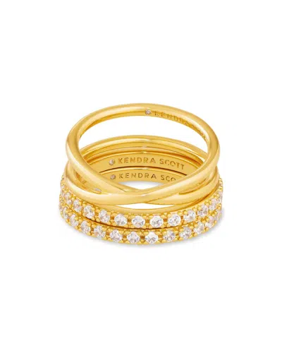 Kendra Scott Women's Livy Ring - Set Of 3 In Gold Metal