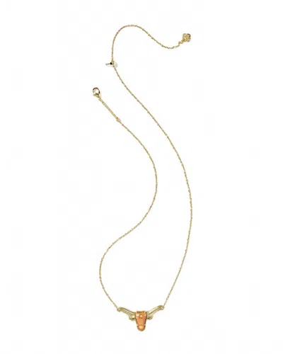 Kendra Scott Women's Longhorn Short Pendant Necklace In Gold Variegated Orange