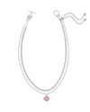 Kendra Scott Women's Mallory Rose Multi Strand Necklace In Silver Blush Ivory Mother Of Pearl In Metallic