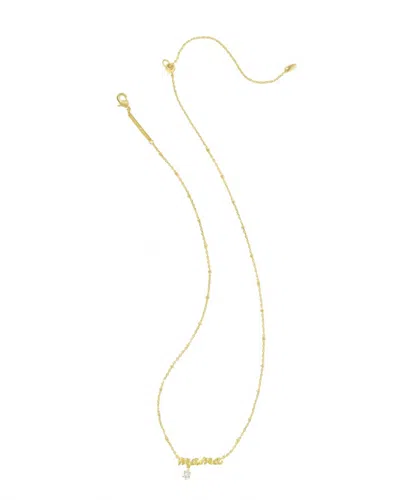 Kendra Scott Women's Mama Crystal Short Pendant Necklace In Gold