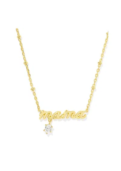 Kendra Scott 14k Gold-plated Crystal Mama 19" Adjustable Pendant Necklace