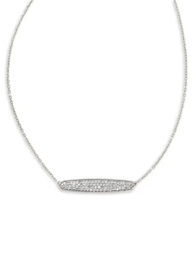 Kendra Scott Women's Mattie Sterling Silver & 0.32 Tcw Pavé Diamond Pendant Necklace In Metallic