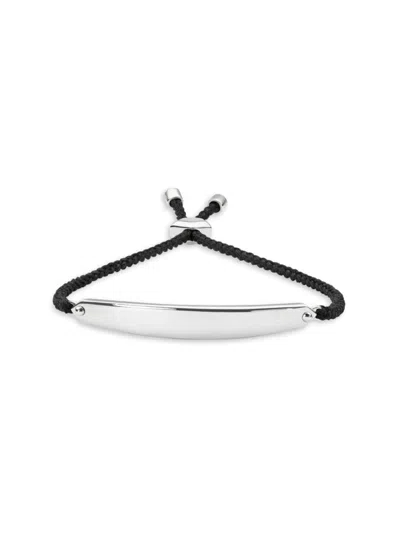 Kendra Scott Women's Mattie Sterling Silver Bar Cord Bracelet In Black