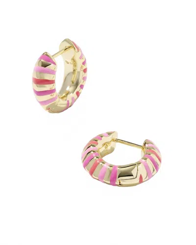 Kendra Scott Women's Mikki Gold Enamel Huggie Earrings In 14k Yellow In Multi