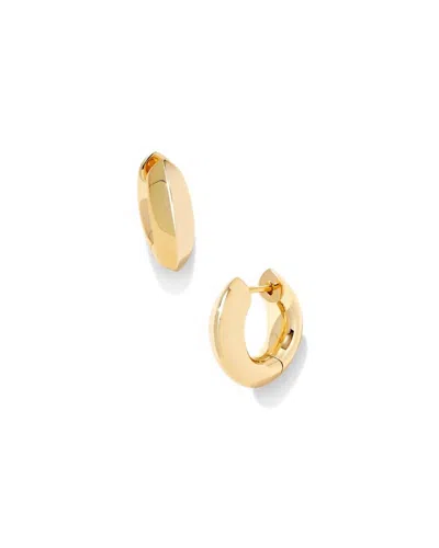 Kendra Scott Mikki Huggie Hoop Earrings In Gold