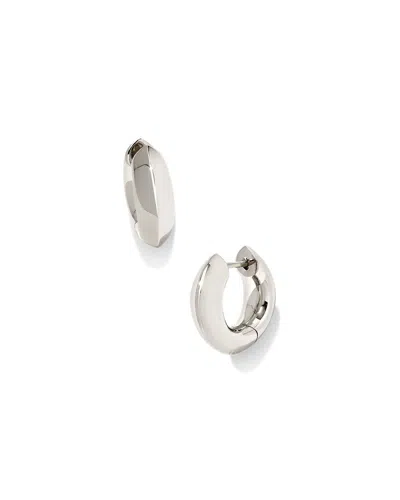 Kendra Scott Women's Mikki Metal Huggie Earrings In Polished Silver