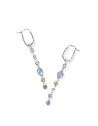 Kendra Scott Women's Mini Elisa Abbie Huggie Earrings In Silver Multi Mix