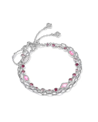 Kendra Scott Women's Mini Elisa Abbie Set Of 2 Delicate Chain Bracelets In Silver In Metallic