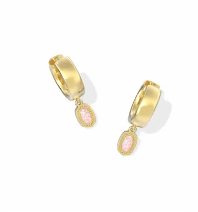 Kendra Scott Women's Mini Ellie Life Biggie Earrings In Gold Light Pink Opal
