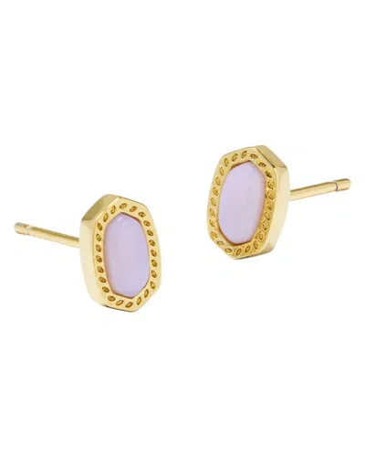 Kendra Scott Women's Mini Ellie Stud Earrings In Gold Pink Opalite Crystal