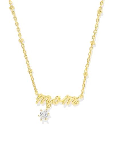 Kendra Scott Women's Mom Crystal Short Pendant Necklace In Gold