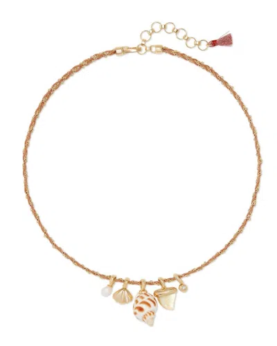 Kendra Scott Women's Oleana Charm Necklace In Gold Shark Tooth & Shell Pendant In Multi