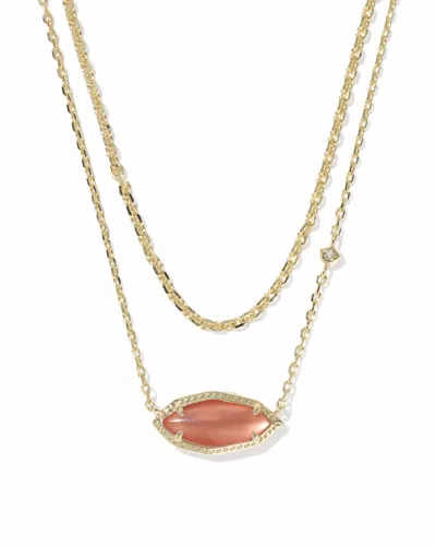 Kendra Scott Women's Ophelia Multi Strand Necklace In Burnt Orange In Gold