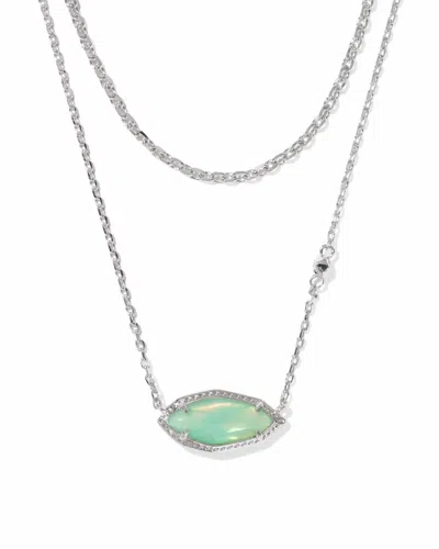 Kendra Scott Women's Ophelia Multi Strand Necklace In Mint Iridescent Abalone In Metallic
