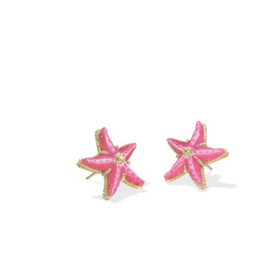 Kendra Scott Parker Starfish Stud Earrings In Pink