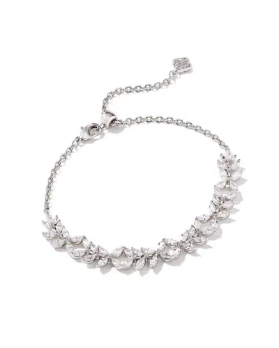 Kendra Scott Women's Rosalie Tennis Bracelet In Silver White Crystal