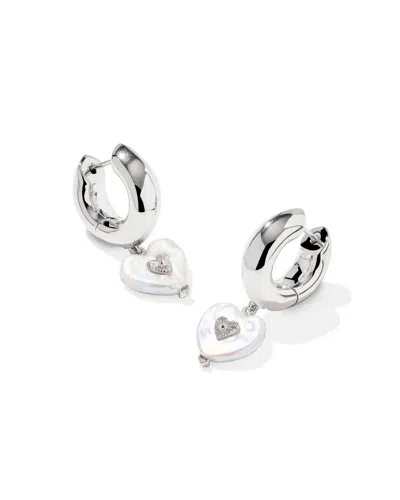 Kendra Scott Women's Sasha Heart Huggie Earrings In Silver