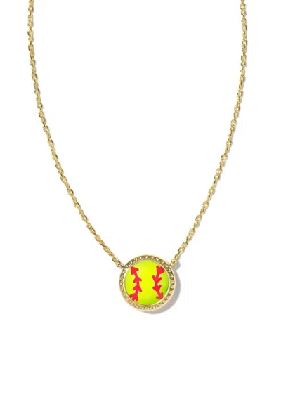Kendra Scott Women's Softball Short Pendant Necklace In Gold