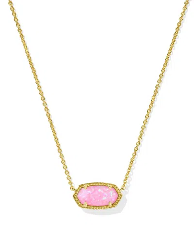 Kendra Scott Women's Spring Elisa Necklaces In Gold Carnation Opal