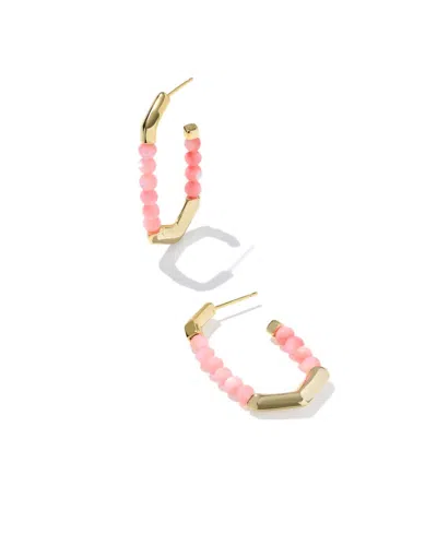 Kendra Scott Women's Sylvia Hoop Earrings In Pink Chalcedony