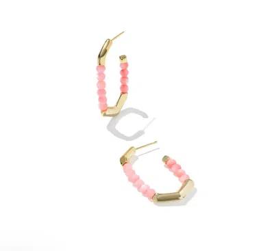 Kendra Scott Women's Sylvia Hoop Earrings In Pink Chalcedony In Multi