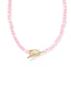Kendra Scott Women's Sylvia Strand Gold Necklace In Pink Chalcedony In Pink
