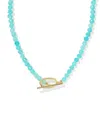 Kendra Scott Women's Sylvia Strand Gold Necklace In Teal Amazonite In Blue