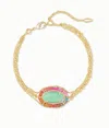 Kendra Scott Women's Threaded Elaina Multi Strand Bracelet In Mint Magnesite In Gold