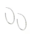 Kendra Scott Women's Veronica Hoop Earrings In Rhodium Iridescent Crystal In Silver