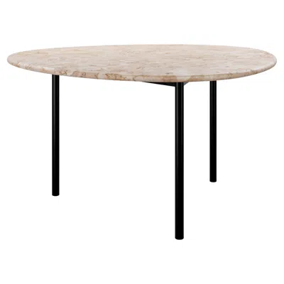 Pre-owned Kengo Kuma Aitai – Dinning Table By  With Lioz Limestone Top & Metal Frame - 160 In Sand