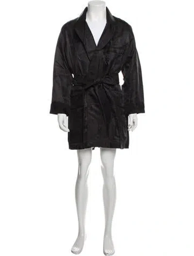 Pre-owned Keni Valenti Vintage 1990's Robe In Black