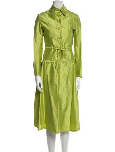 Pre-owned Keni Valenti Vintage 1990's Skirt Suit In Green