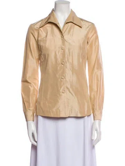 Pre-owned Keni Valenti Vintage 2000 Button-up Top In Neutral