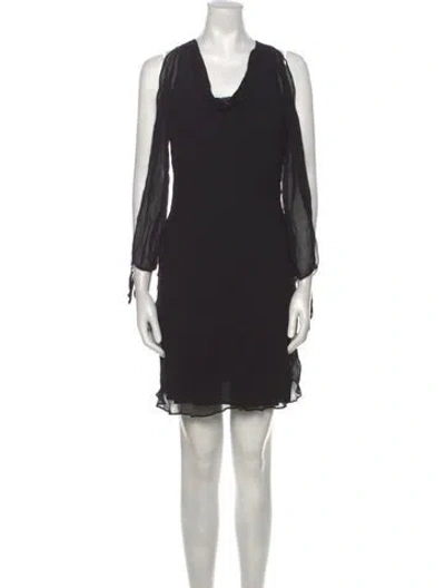 Pre-owned Keni Valenti Vintage Knee-length Dress In Black