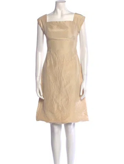 Pre-owned Keni Valenti Vintage Knee-length Dress In Neutral