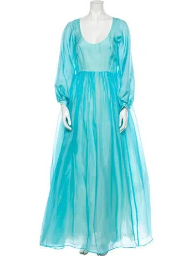 Pre-owned Keni Valenti Vintage Long Dress In Blue