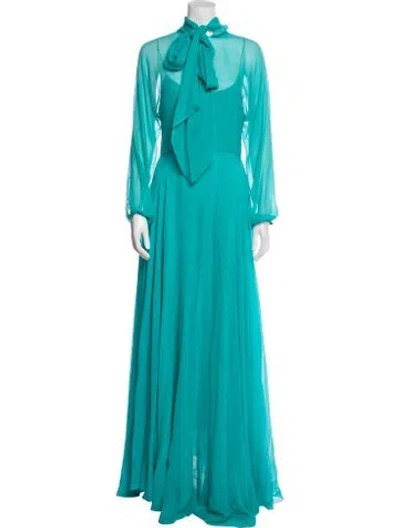Pre-owned Keni Valenti Vintage Long Dress In Blue