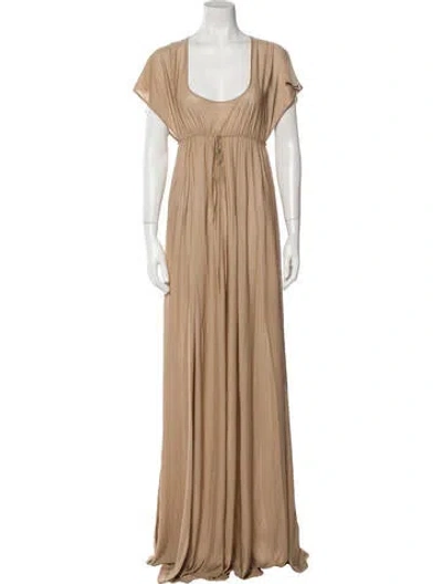 Pre-owned Keni Valenti Vintage Long Dress In Neutral