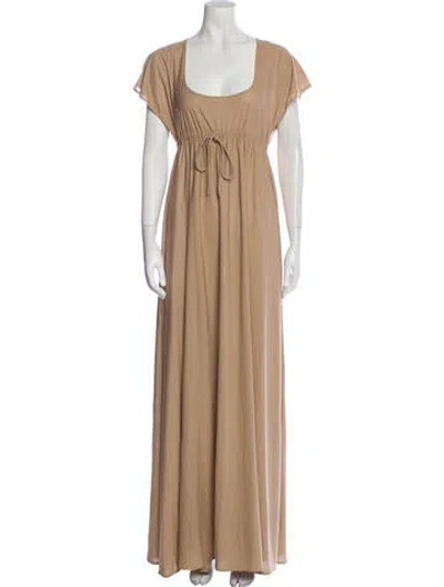 Pre-owned Keni Valenti Vintage Long Dress In Neutral