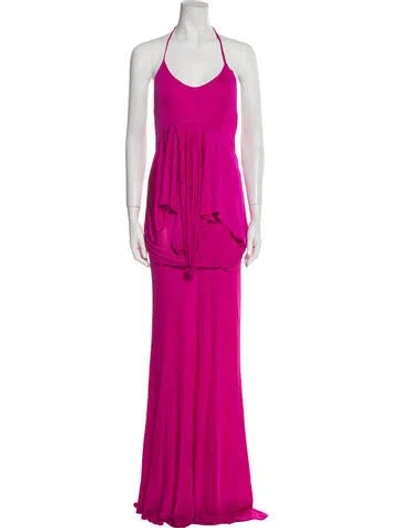 Pre-owned Keni Valenti Vintage Long Dress In Pink