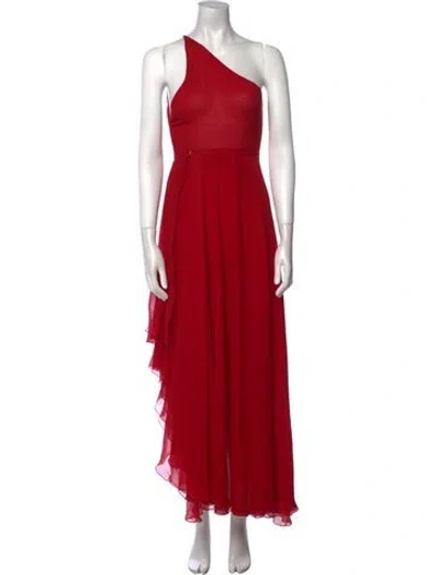 Pre-owned Keni Valenti Vintage Long Dress In Red
