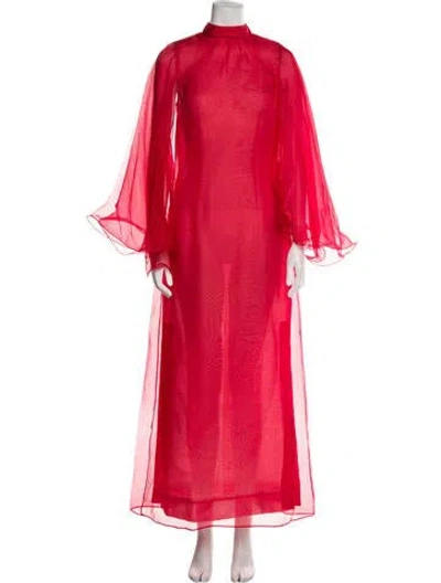 Pre-owned Keni Valenti Vintage Long Dress In Red