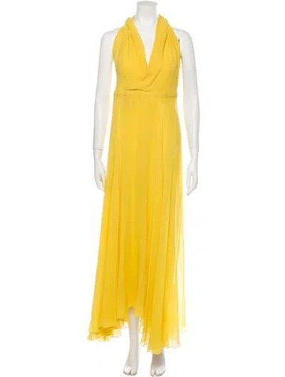 Pre-owned Keni Valenti Vintage Long Dress In Yellow